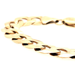 Pre Owned 9ct Mens Curb Bracelet ZR798